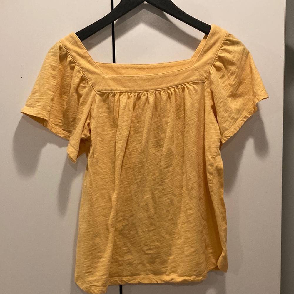 Soft yellow top from Loft size small